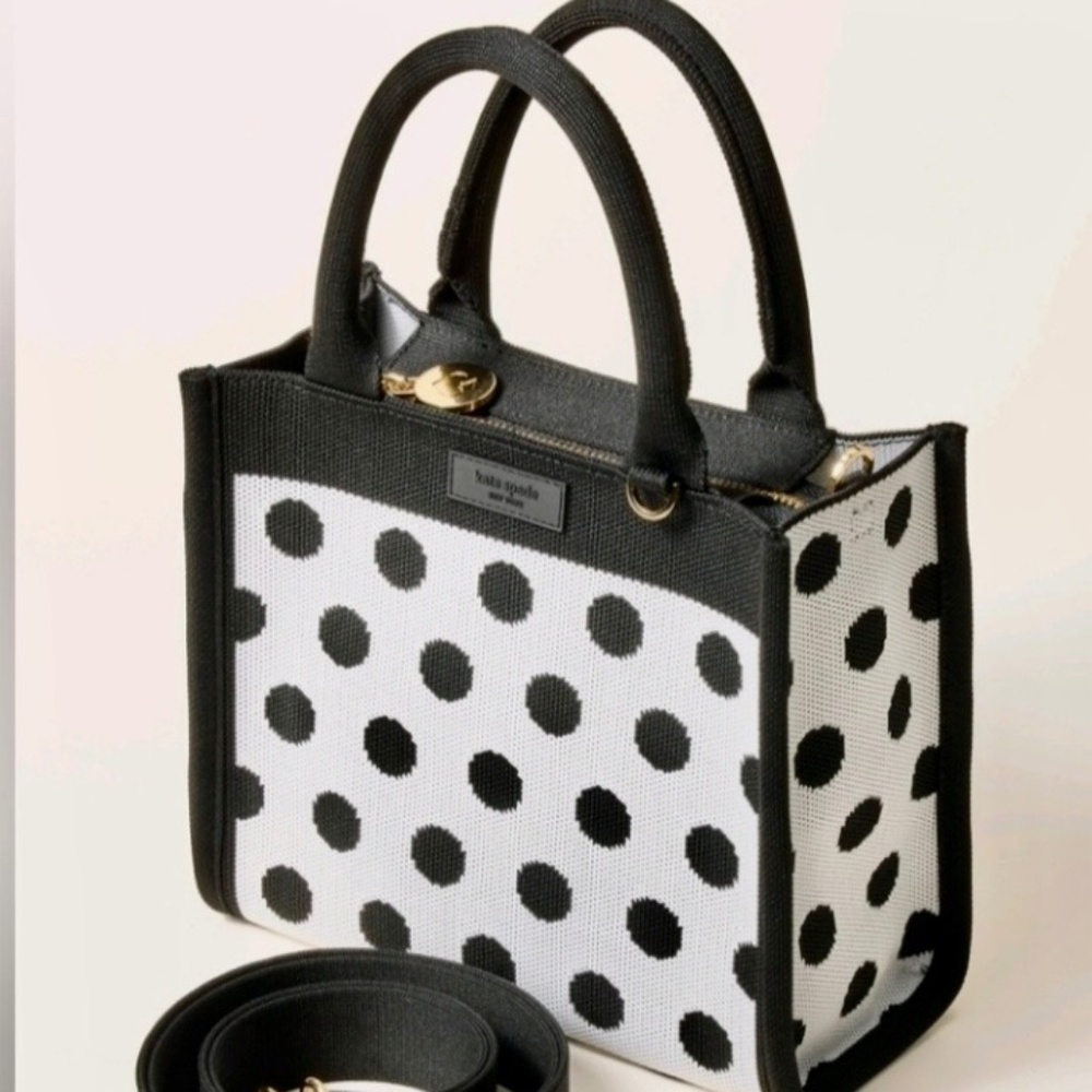 Polka Dot Knit Crossbody Bag - kate spade new york x Target White/Black New